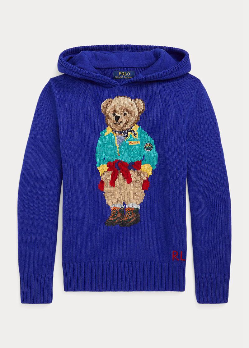 Sueter Ralph Lauren Niño 6-14 Años Polo Bear Sin Capucha Jumper Chile Azules EUAIF-6105